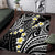 Plumeria With Black Polynesian Tattoo Pattern Area Rug