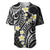 Plumeria With Black Polynesian Tattoo Pattern Baseball Jersey