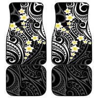 Plumeria With Black Polynesian Tattoo Pattern Car Mats LT05 - Polynesian Pride