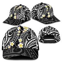 Plumeria With Black Polynesian Tattoo Pattern Classic Cap LT05 - Polynesian Pride