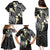 Plumeria With Black Polynesian Tattoo Pattern Family Matching Puletasi and Hawaiian Shirt