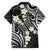 Plumeria With Black Polynesian Tattoo Pattern Family Matching Tank Maxi Dress and Hawaiian Shirt