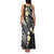 Plumeria With Black Polynesian Tattoo Pattern Family Matching Tank Maxi Dress and Hawaiian Shirt