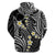 Plumeria With Black Polynesian Tattoo Pattern Hoodie