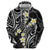 Plumeria With Black Polynesian Tattoo Pattern Hoodie