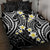 Plumeria With Black Polynesian Tattoo Pattern Quilt Bed Set