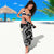 Plumeria With Black Polynesian Tattoo Pattern Sarong