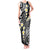 Plumeria With Black Polynesian Tattoo Pattern Tank Maxi Dress