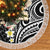 Plumeria With Black Polynesian Tattoo Pattern Tree Skirt