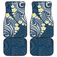 Plumeria With Blue Polynesian Tattoo Pattern Car Mats LT05 - Polynesian Pride