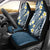 Plumeria With Blue Polynesian Tattoo Pattern Car Seat Cover