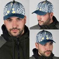 Plumeria With Blue Polynesian Tattoo Pattern Classic Cap LT05 - Polynesian Pride