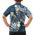 Plumeria With Blue Polynesian Tattoo Pattern Family Matching Long Sleeve Bodycon Dress and Hawaiian Shirt