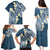 Plumeria With Blue Polynesian Tattoo Pattern Family Matching Puletasi and Hawaiian Shirt