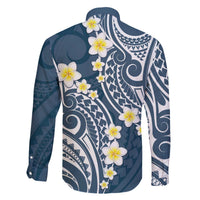 Plumeria With Blue Polynesian Tattoo Pattern Family Matching Puletasi and Hawaiian Shirt LT05 - Polynesian Pride