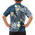 Plumeria With Blue Polynesian Tattoo Pattern Family Matching Short Sleeve Bodycon Dress and Hawaiian Shirt