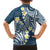 Plumeria With Blue Polynesian Tattoo Pattern Family Matching Tank Maxi Dress and Hawaiian Shirt