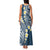 Plumeria With Blue Polynesian Tattoo Pattern Family Matching Tank Maxi Dress and Hawaiian Shirt