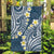 Plumeria With Blue Polynesian Tattoo Pattern Garden Flag