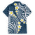 Plumeria With Blue Polynesian Tattoo Pattern Hawaiian Shirt