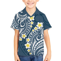 Plumeria With Blue Polynesian Tattoo Pattern Hawaiian Shirt LT05 - Polynesian Pride