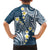 Plumeria With Blue Polynesian Tattoo Pattern Hawaiian Shirt