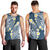 Plumeria With Blue Polynesian Tattoo Pattern Men Tank Top