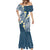 Plumeria With Blue Polynesian Tattoo Pattern Mermaid Dress