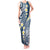 Plumeria With Blue Polynesian Tattoo Pattern Tank Maxi Dress