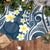 Plumeria With Blue Polynesian Tattoo Pattern Tree Skirt