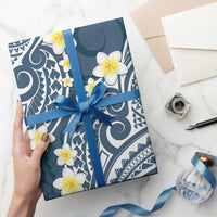 Plumeria With Blue Polynesian Tattoo Pattern Wrapping Paper LT05 - Polynesian Pride