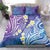 Plumeria With Galaxy Polynesian Tattoo Pattern Bedding Set