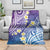 Plumeria With Galaxy Polynesian Tattoo Pattern Blanket