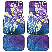 Plumeria With Galaxy Polynesian Tattoo Pattern Car Mats LT05 - Polynesian Pride