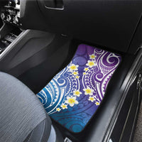 Plumeria With Galaxy Polynesian Tattoo Pattern Car Mats LT05 - Polynesian Pride