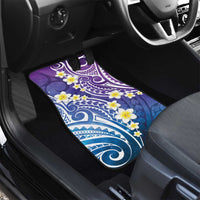 Plumeria With Galaxy Polynesian Tattoo Pattern Car Mats LT05 - Polynesian Pride