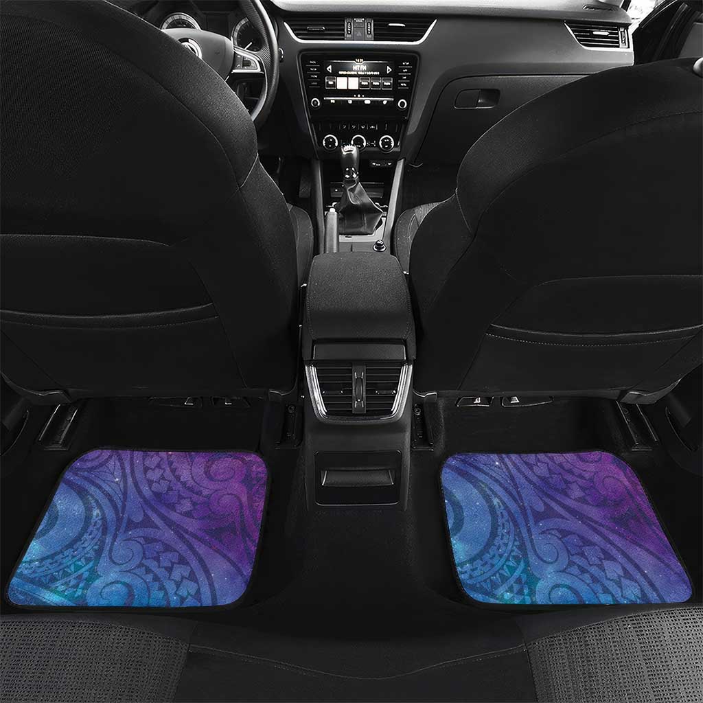 Plumeria With Galaxy Polynesian Tattoo Pattern Car Mats LT05 Set 2pcs - Back Galaxy - Polynesian Pride