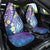 Plumeria With Galaxy Polynesian Tattoo Pattern Car Seat Cover