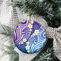 Plumeria With Galaxy Polynesian Tattoo Pattern Ceramic Ornament LT05 - Polynesian Pride