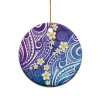 Plumeria With Galaxy Polynesian Tattoo Pattern Ceramic Ornament LT05 - Polynesian Pride