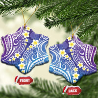 Plumeria With Galaxy Polynesian Tattoo Pattern Ceramic Ornament LT05 Snow Flake Galaxy - Polynesian Pride