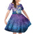 Plumeria With Galaxy Polynesian Tattoo Pattern Family Matching Off The Shoulder Long Sleeve Dress and Hawaiian Shirt