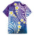 Plumeria With Galaxy Polynesian Tattoo Pattern Family Matching Off Shoulder Maxi Dress and Hawaiian Shirt