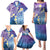 Plumeria With Galaxy Polynesian Tattoo Pattern Family Matching Puletasi and Hawaiian Shirt