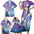 Plumeria With Galaxy Polynesian Tattoo Pattern Family Matching Short Sleeve Bodycon Dress and Hawaiian Shirt