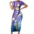 Plumeria With Galaxy Polynesian Tattoo Pattern Family Matching Short Sleeve Bodycon Dress and Hawaiian Shirt