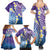 Plumeria With Galaxy Polynesian Tattoo Pattern Family Matching Summer Maxi Dress and Hawaiian Shirt