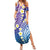 Plumeria With Galaxy Polynesian Tattoo Pattern Family Matching Summer Maxi Dress and Hawaiian Shirt