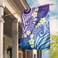 Plumeria With Galaxy Polynesian Tattoo Pattern Garden Flag LT05 House Flag Galaxy - Polynesian Pride