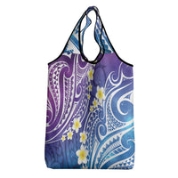 Plumeria With Galaxy Polynesian Tattoo Pattern Grocery Bag LT05 - Polynesian Pride